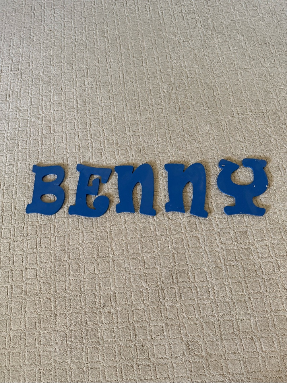 Wall Wooden Letters Blue Benny